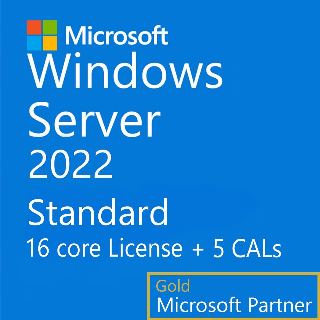 Windows Server 2022 Standard 16 Core 5 CALs