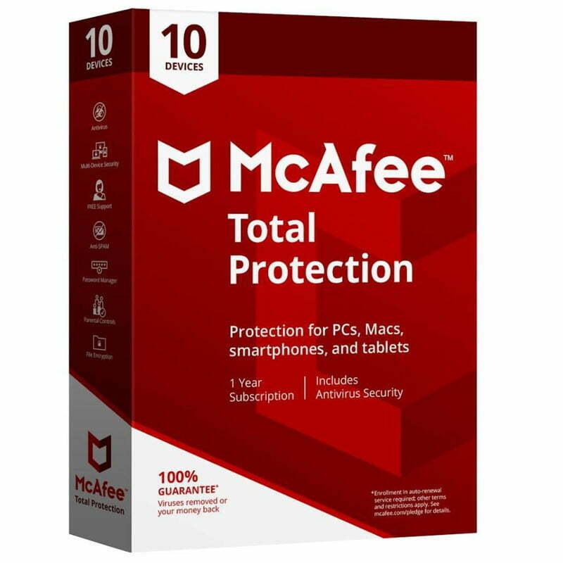 Buy McAfee Total Protection 10 Devices 1 Year for Windows, Mac, & Android for the Cheapest Price at Fastestkey.com, 100% Genuine. Guaranteed!