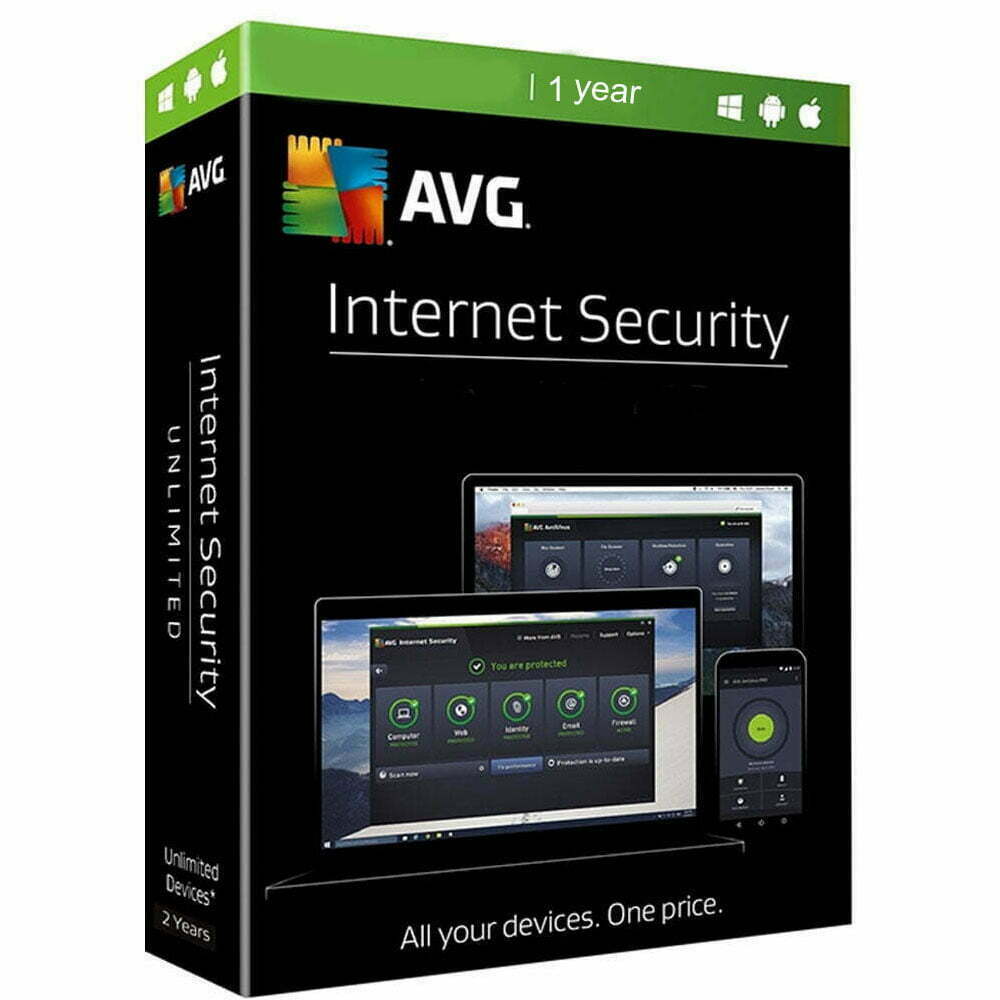 Buy AVG Internet Security 2023 1 Device 1 Year for PC, Android, Mac, iOS - GLOBAL key for the best price on the online market, Guaranteed Activation!
